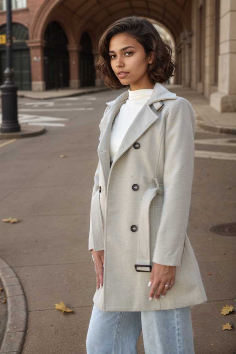 Cappotto con cintura