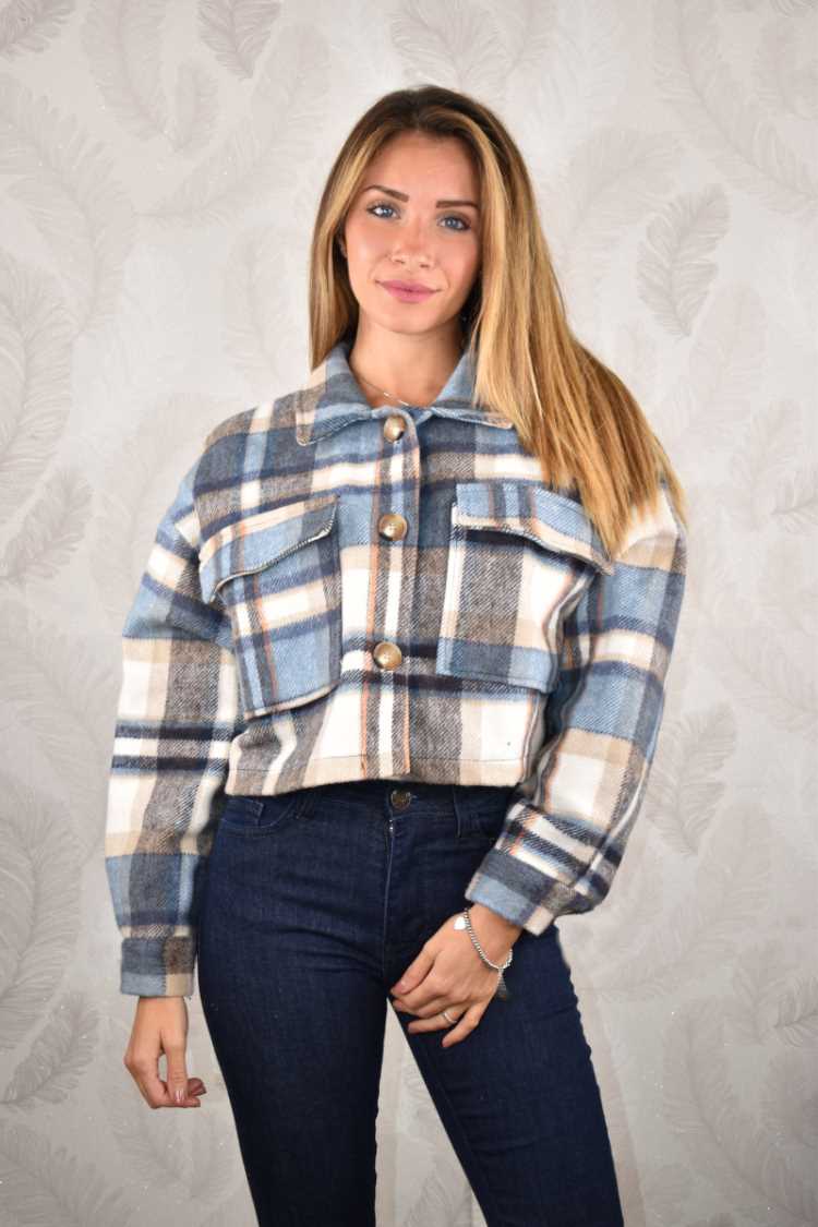 Cappotto quadri corto