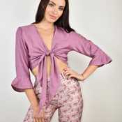 ABBIGLIAMENTO - Camicia con nodo in viscosa