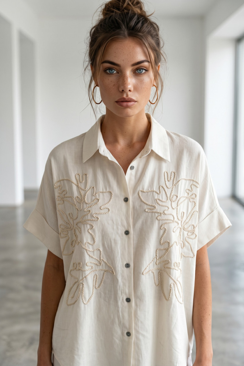ABBIGLIAMENTO - Camicione con ricamo