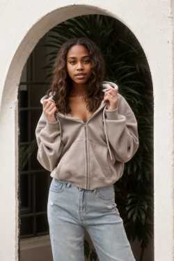 ABBIGLIAMENTO - Felpa con cappuccio e zip