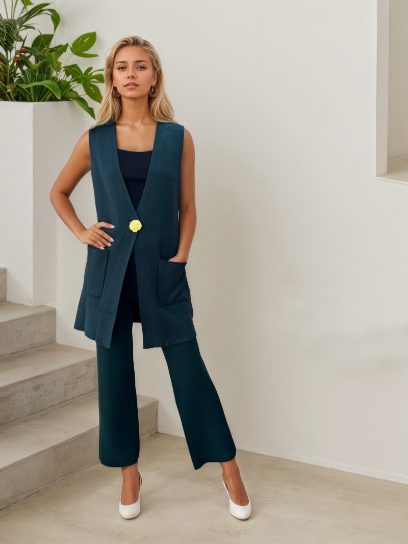 ABBIGLIAMENTO - Gilet lungo con bottone grande