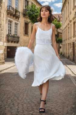 ABBIGLIAMENTO - Gonna midì con trama