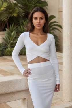 ABBIGLIAMENTO - Maglia incrociata trama a spiga