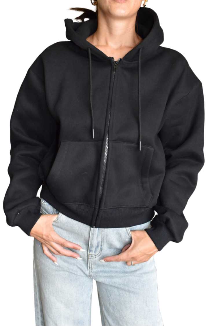 Felpa con cappuccio e zip