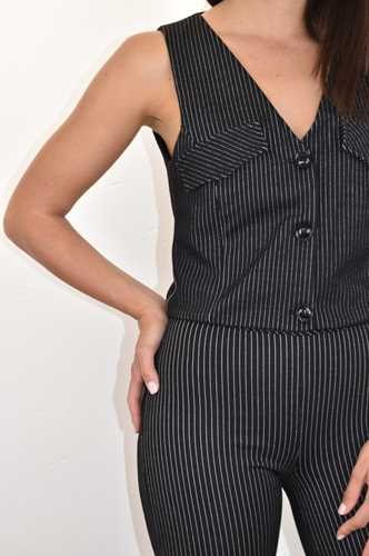 ABBIGLIAMENTO - NERO - Gilet gessato