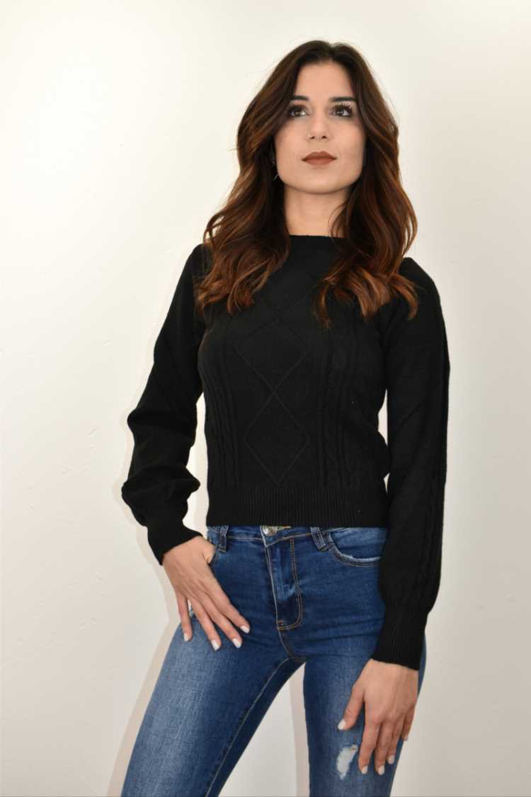 Maglia con treccia