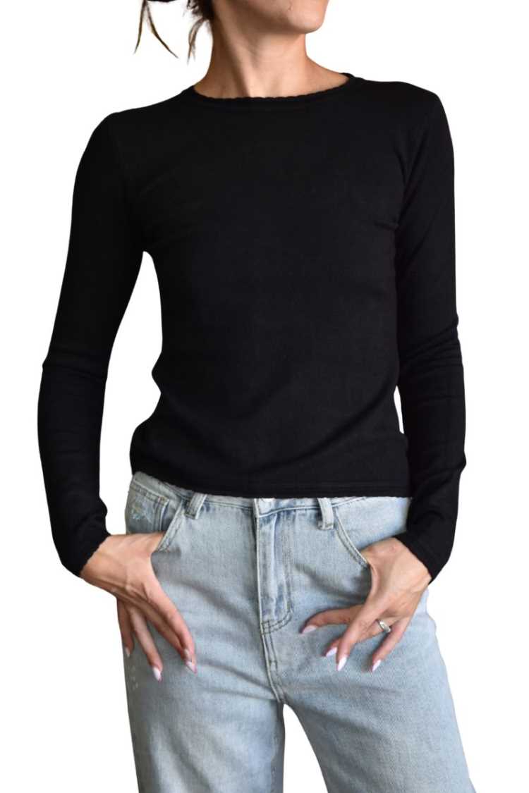 Maglia semplice a girocollo