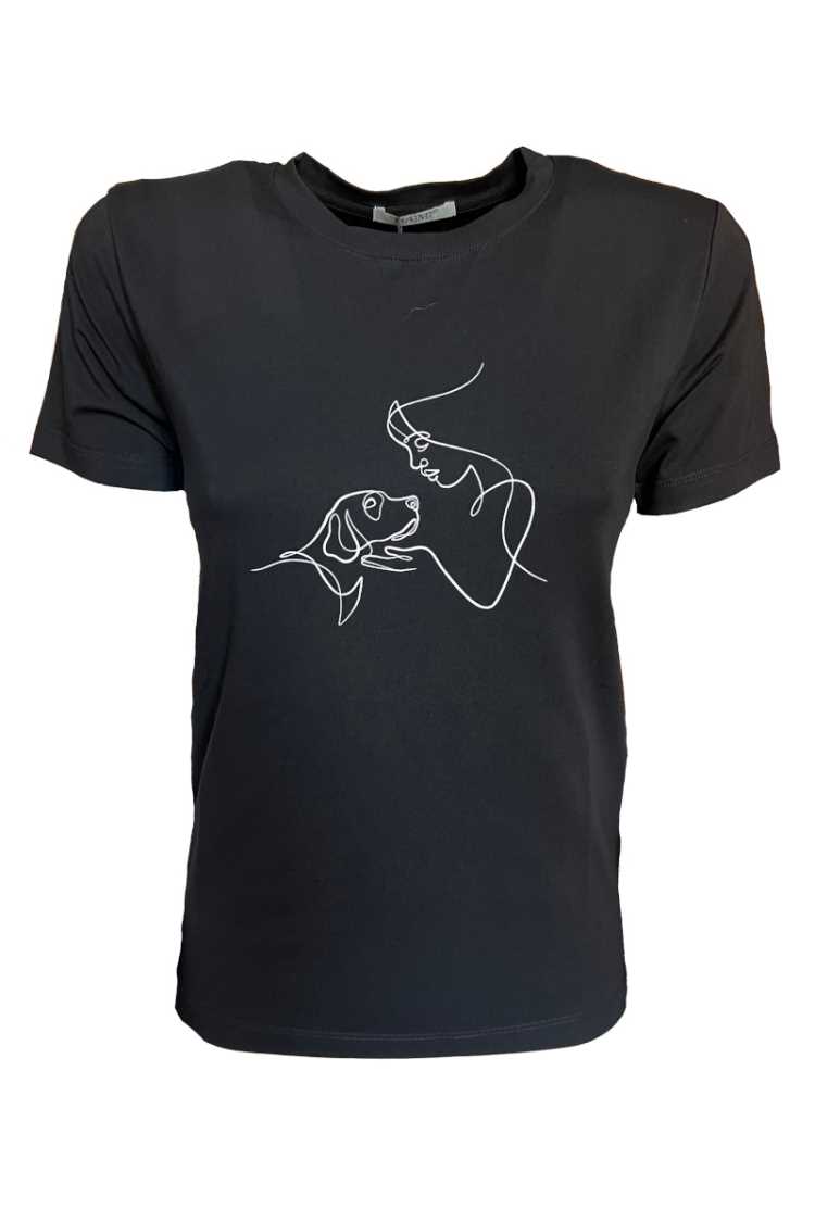 t-shirt con cane