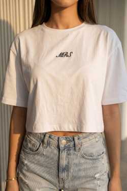 ABBIGLIAMENTO - t-shirt crop overvMrs