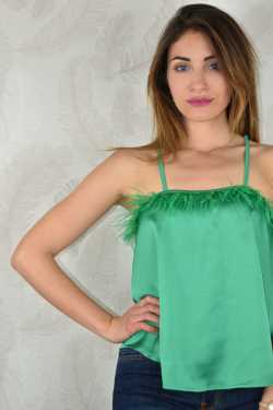 ABBIGLIAMENTO - Top con piume