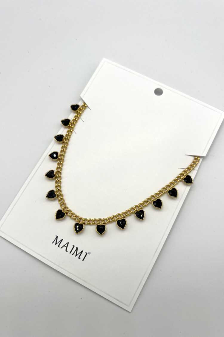 Collana con cuoricini brillanti